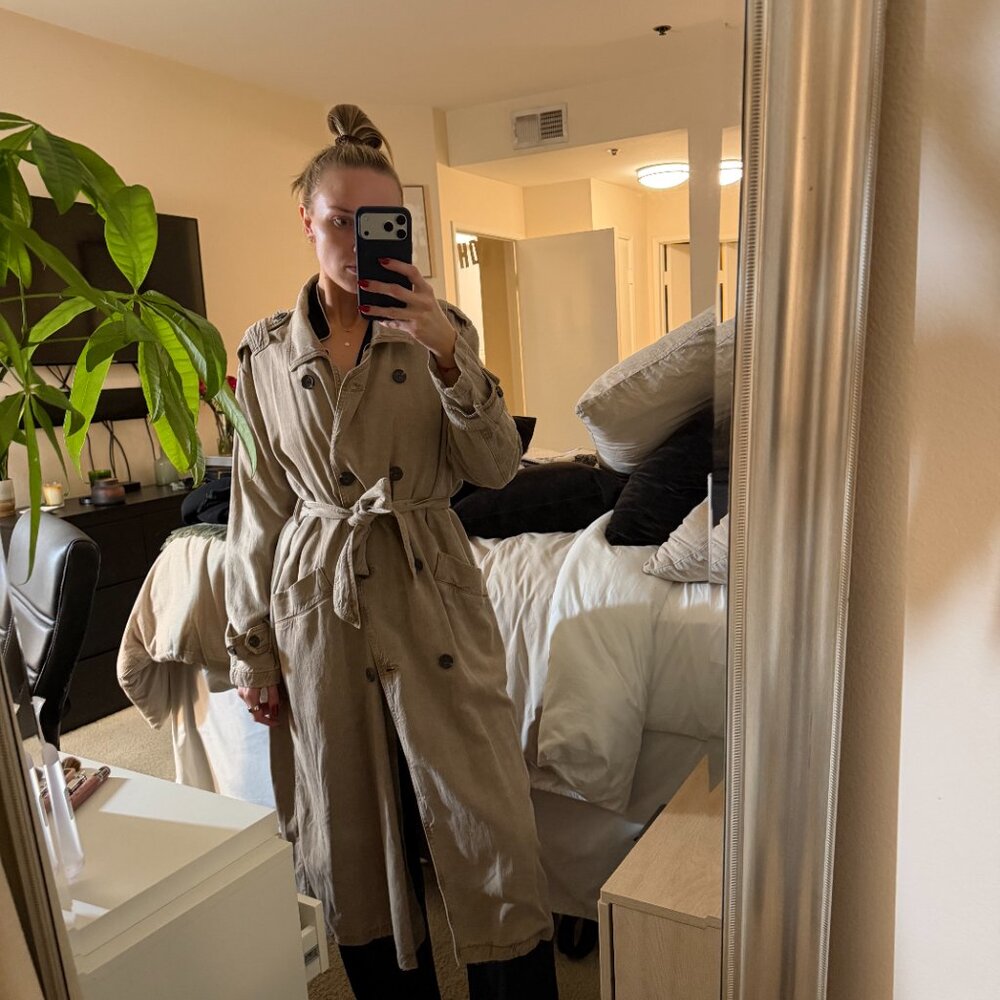 ALL SAINTS Denim Trench Coat